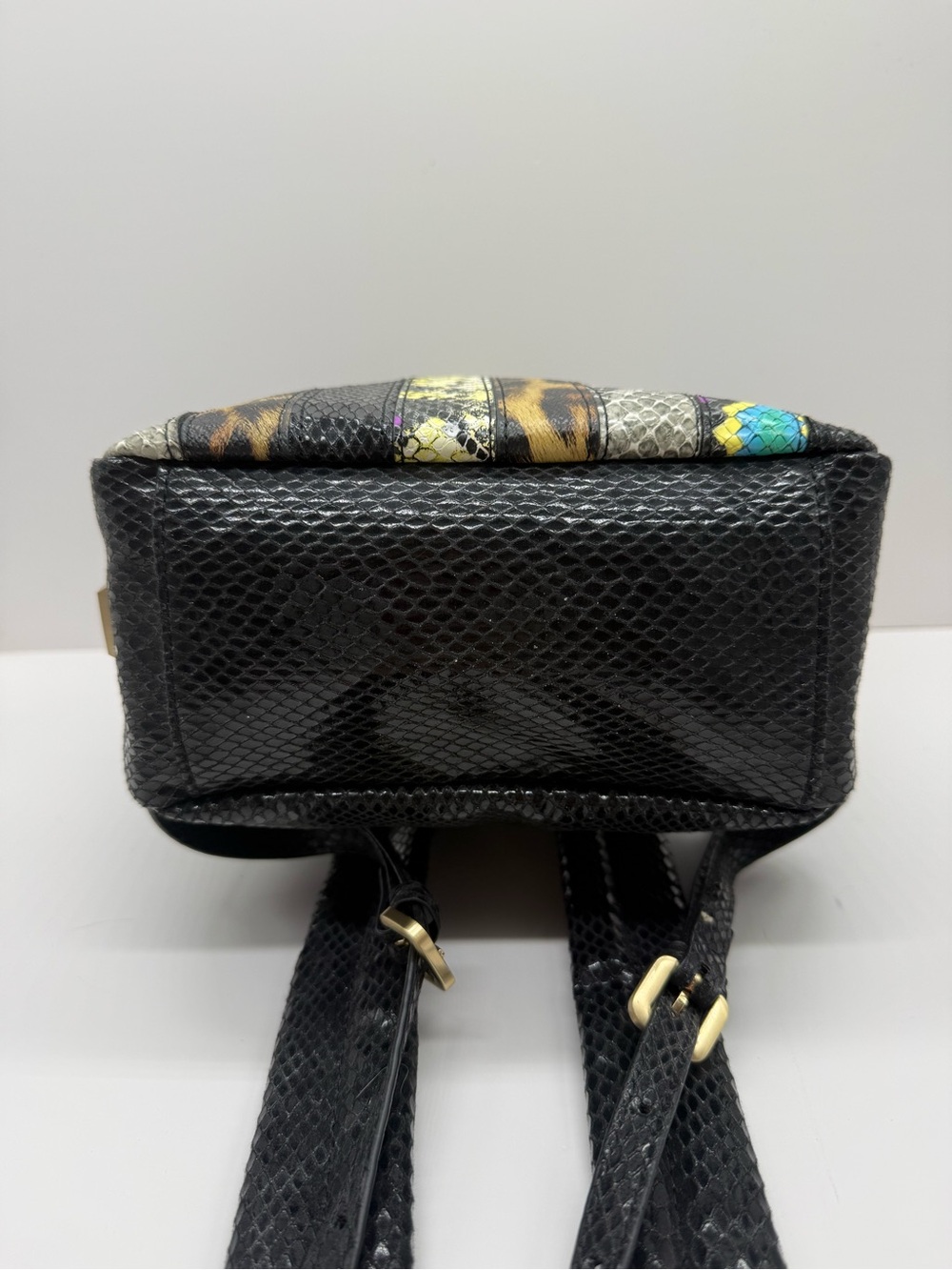 Betsey Johnson Mini Backpack – Mixed Animal Print & Snakeskin Pattern - Picture 3 of 6